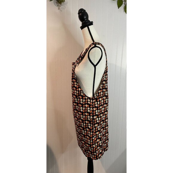 Pink Lily Floral Print Pinafore Dress With Adjustable Straps & Pockets Size S - Picture 4 of 13